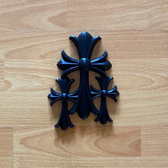 RARE Large 8” CH Black Triple Cross Decor - Picture 4 of 8